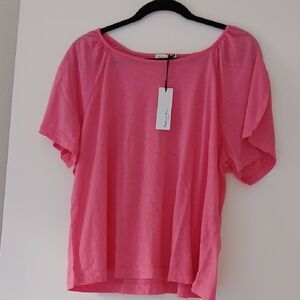 Michael Stars Bright Pink Short Sleeve Tee Nwt XL